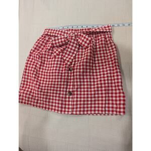 Cutesy red & white gingham skirt by Shein size Medium